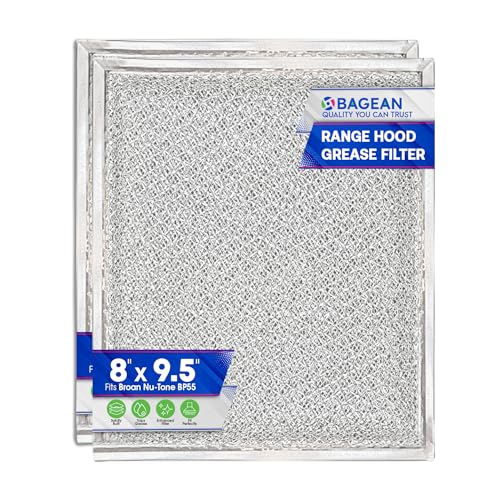 Bagean Stove Hood Vent Filter 8 x 95 BP55 Compatible with Broan Range Hood Filter Replacement and NuTone Kitchen Exhaust Fan Aluminum Screen Blocks Grease Filters Over Oven Air 2Pack - Image 1