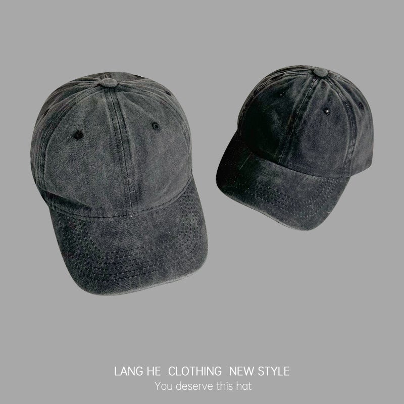 Embroidered Baseball Cap for Parents  Kids Heart Black - Image 1