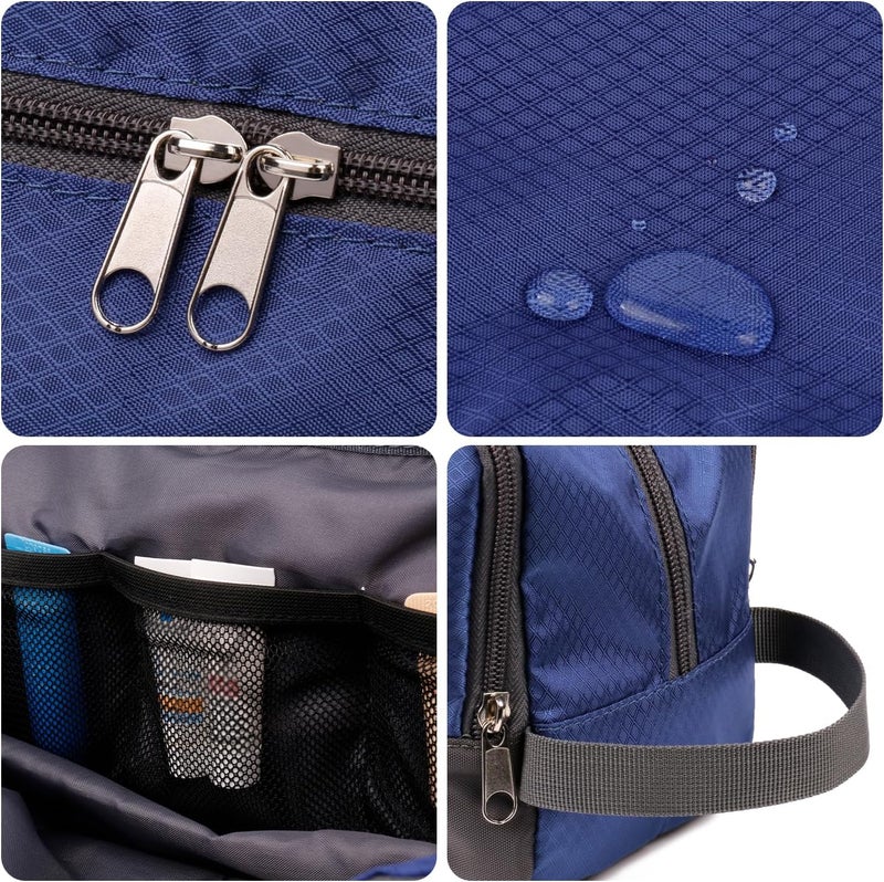 WANDF Toiletry Bag for Men Hanging Dopp Kit Water Resistant Shaving Bag Small Toiletry Bag for Traveling (royal blue) - Image 5