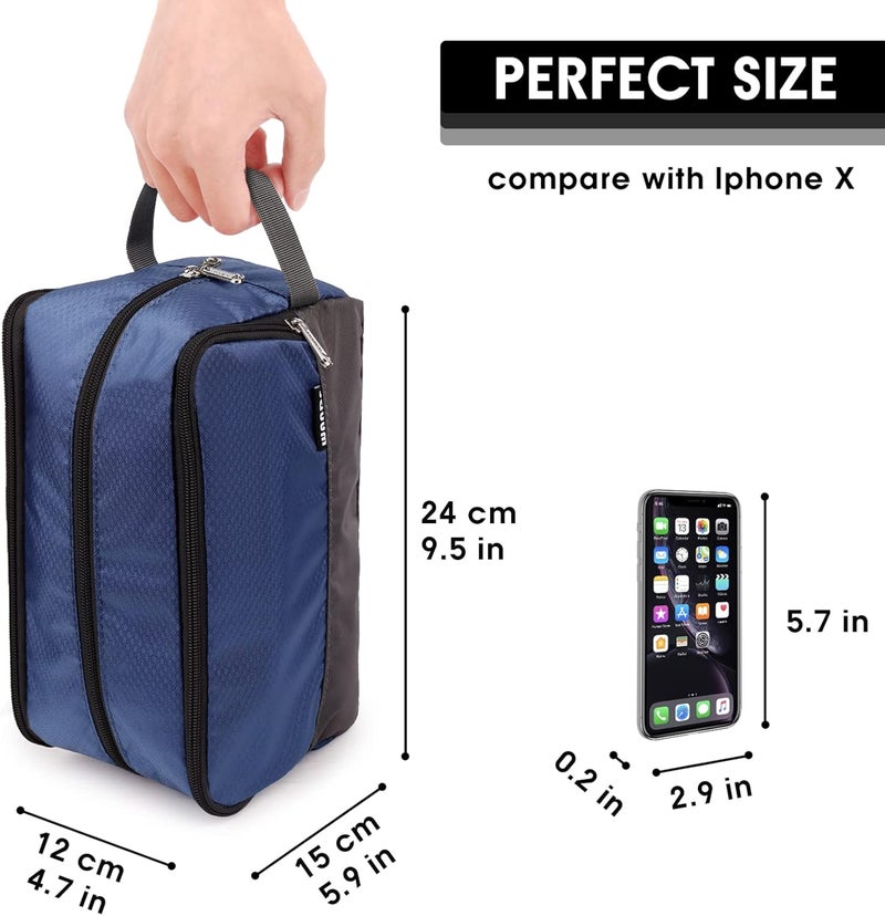 WANDF Toiletry Bag for Men Hanging Dopp Kit Water Resistant Shaving Bag Small Toiletry Bag for Traveling (royal blue) - Image 2
