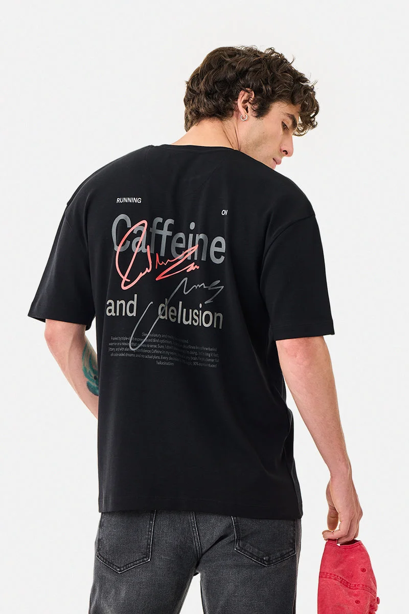 SNITCH Caffeine And Delusion Oversized T-Shirt