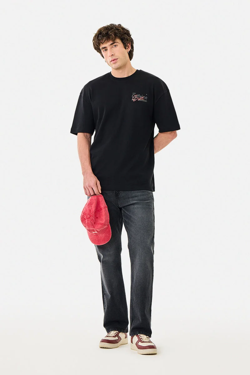 SNITCH Caffeine And Delusion Oversized T-Shirt