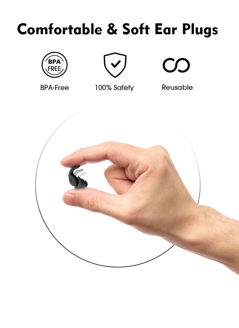 Arabest - Soundproof Earplugs, Ear Plugs for Sleeping, Reusable Silent Anti-Noise dormitory nap, with 40dB Highest NRR Airplanes Swimming Concerts Travel (2 Pairs) - Image 1