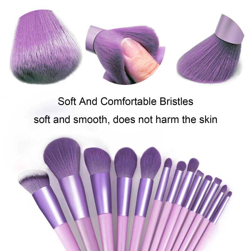 Koccido Makeup Brushes 22 Pcs Makeup Kit,Foundation Brush Eyeshadow Brush Make up Brushes Set (Purple, 22 Piece Set Large) - Image 2