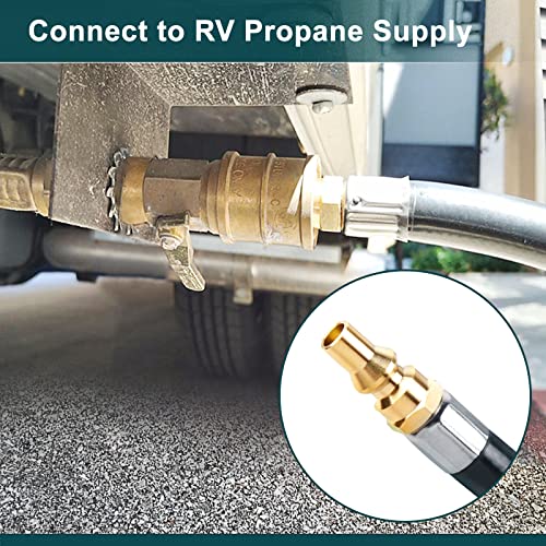 GASPRO 18-Foot RV Quick Connect Propane Hose for Portable Fire Pit, Camp Chef Explorer, Outland Living Fire Bowl, Camping Grill and More - Image 3