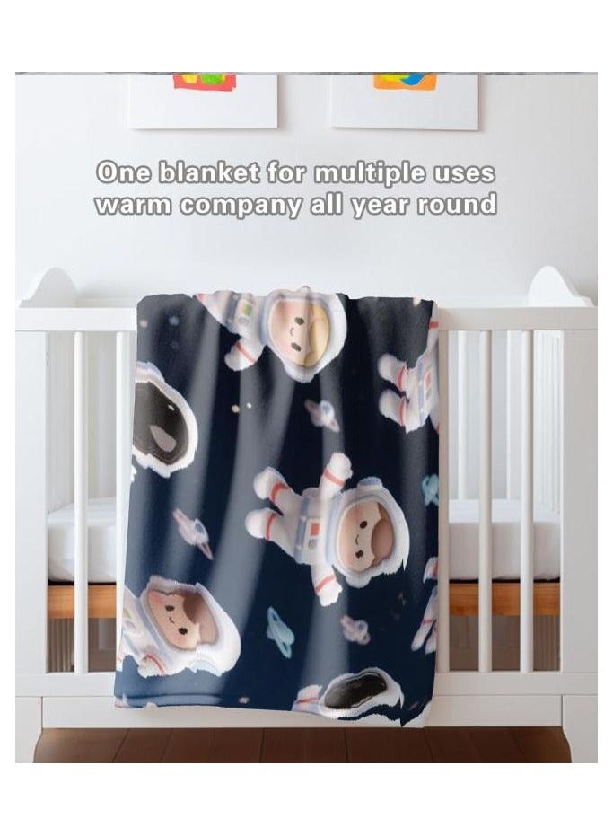 عام بطانية رقيقة من الفانيلا الكرتونية للأطفال أو الطلاب (دافئة ومريحة ومناسبة للنوم والألعاب) 100 سم * 150 سم - 360 - Image 1