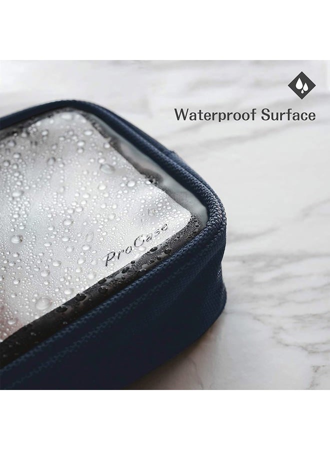 Procase TSA Approved Travel Toiletry Bag Pouch, Matte Clear Travel Organizer Airport Carry-On Checkpoint Airline Compliant Storage Bag for Toiletries Liquids Creams and Cosmetics -Navy - Image 4