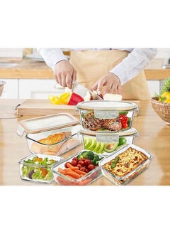 BLACKSTONE Glass Food Container with Airtight Lid Round Shape 420ml  - Image 4