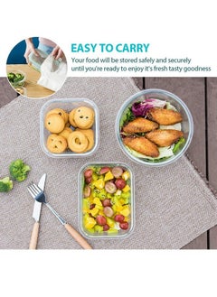 BLACKSTONE Glass Food Container with Airtight Lid Round Shape 420ml  - Image 3