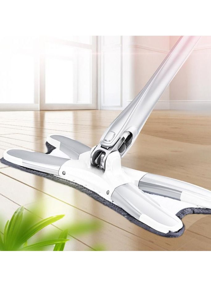 DubaiGallery X-type Manual Extrusion Floor Mop Hand Free Washing Flat Mop With Microfiber Replace Pads Easy Wringing Household Floor Cleaning Tools  - Image 2