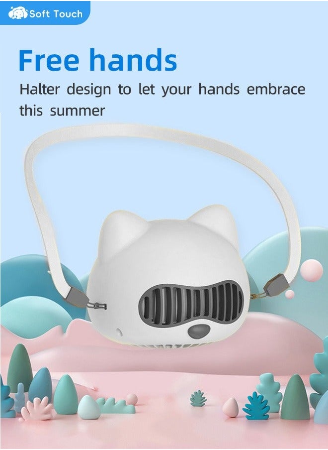 NIBEMINENT - Portable Mini Stroller Fan with Mosquito Repellent, Handheld Cartoon Cat for Babies and Strollers Flexible Hook - Image 1