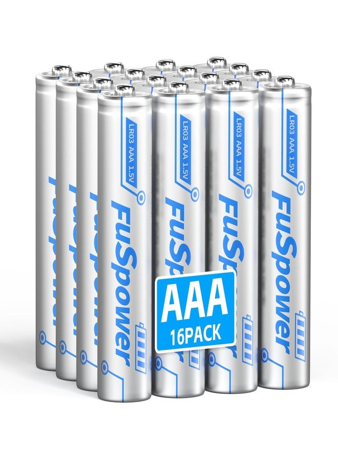 Fuspower Alkaline AAA Batteries for Toys: 1.5V Triple A Batteries 16 Pack - Ultra Long Lasting Power for Remote Control Mice Keyboard - 10 Years Shelf Life for Long-Term Storage - Image 1