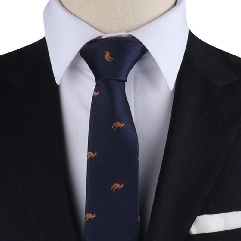 AUSCUFFLINKS Animal Ties | Woven Skinny Neckties | Groomsmen Wedding Ties | Work Ties for Him - Image 2