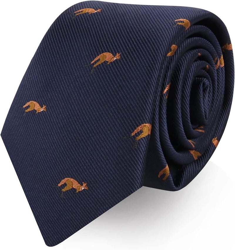 AUSCUFFLINKS Animal Ties | Woven Skinny Neckties | Groomsmen Wedding Ties | Work Ties for Him - Image 1
