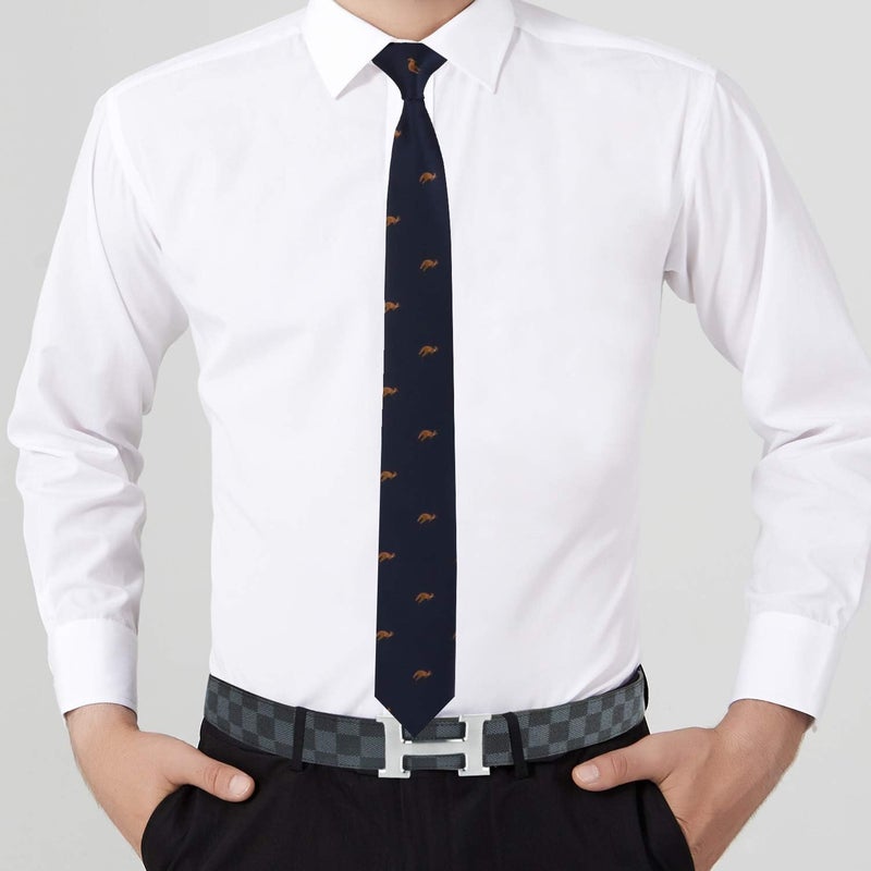 AUSCUFFLINKS Animal Ties | Woven Skinny Neckties | Groomsmen Wedding Ties | Work Ties for Him - Image 4