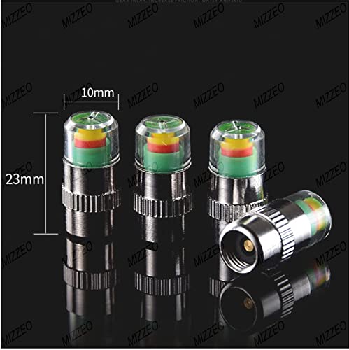 MIZZEO Car Tire Pressure Monitor Valve Caps (4 Pcs) Compatible with Tata Tigor New - Image 3