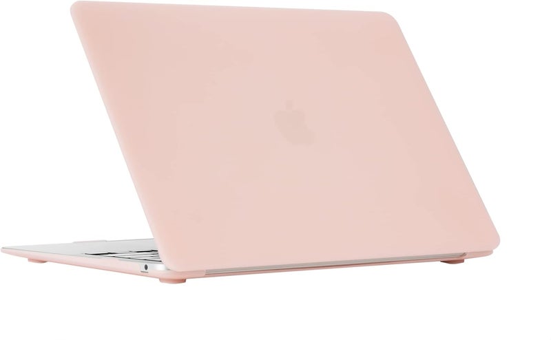 سيفن لاين متوافق مع حافظة MacBook Air 13 بوصة 2024 2023 2022 2021 2020 2019 2018 A1932/M1 A2337/A2179 لـ Mac Air 13 بوصة شاشة Retina Touch ID وغطاء لوحة مفاتيح (تخطيط المملكة المتحدة)، وردي طباشيري - Image 3
