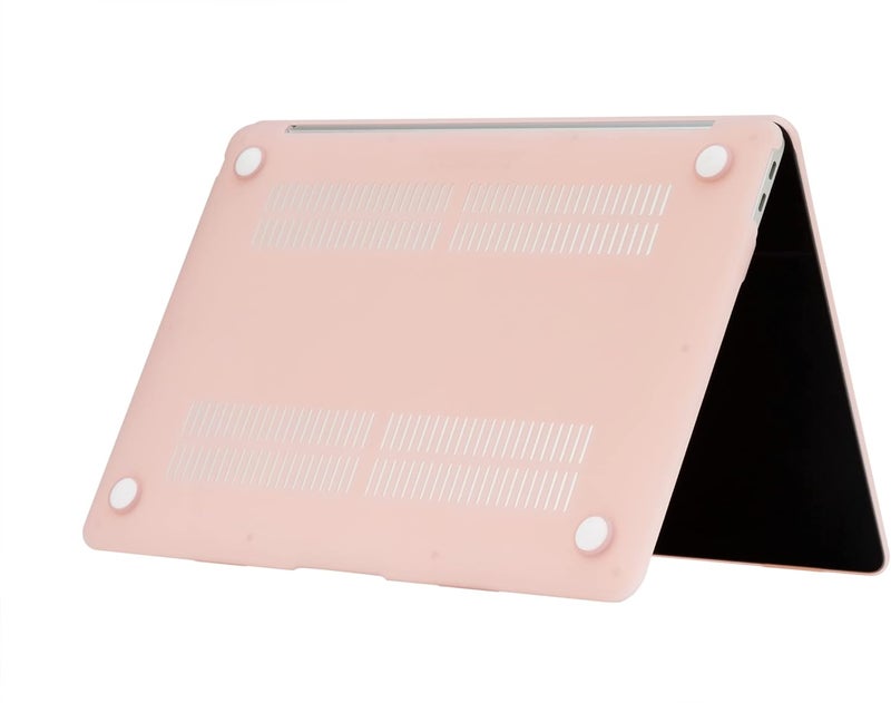 سيفن لاين متوافق مع حافظة MacBook Air 13 بوصة 2024 2023 2022 2021 2020 2019 2018 A1932/M1 A2337/A2179 لـ Mac Air 13 بوصة شاشة Retina Touch ID وغطاء لوحة مفاتيح (تخطيط المملكة المتحدة)، وردي طباشيري - Image 4