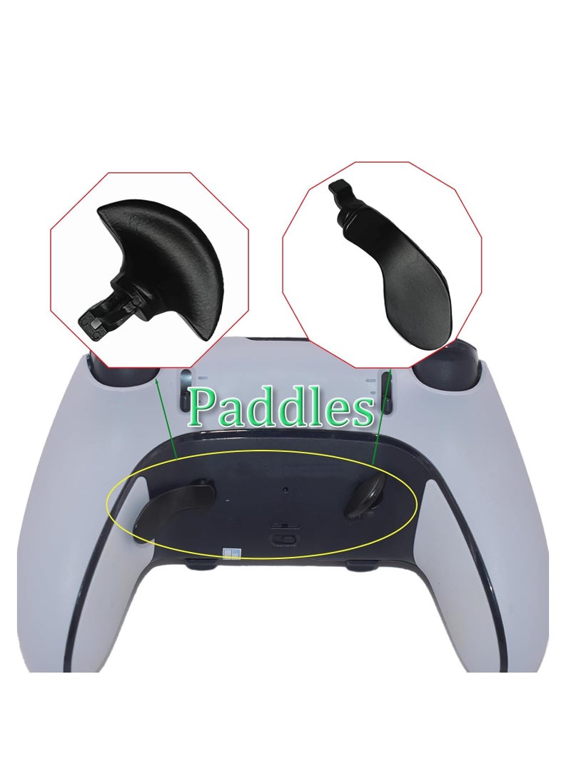 4PCS Metal Back Paddles for PS5 DualSense Edge Controller,Paddles Trigger ons Replacement Interchangable Parts for PS5 DualSense Edge Wireless Controller Black  - Image 3