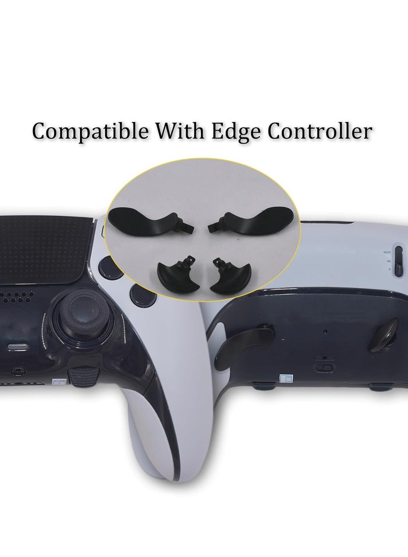 4PCS Metal Back Paddles for PS5 DualSense Edge Controller,Paddles Trigger ons Replacement Interchangable Parts for PS5 DualSense Edge Wireless Controller Black  - Image 2