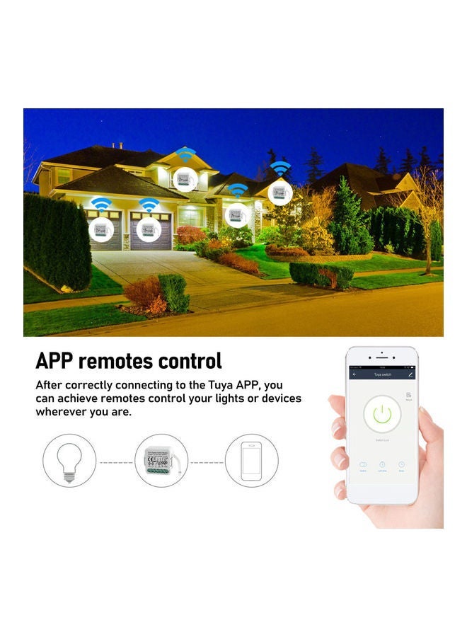 NIBEMINENT Intelligent Four Gang Switch Module White - Image 5