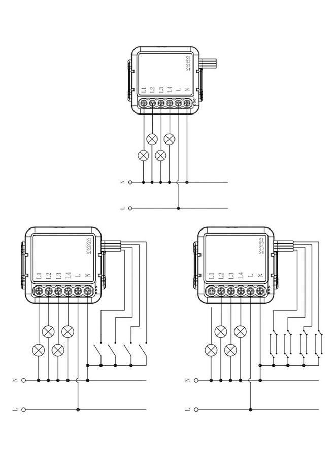 NIBEMINENT Intelligent Four Gang Switch Module White - Image 2