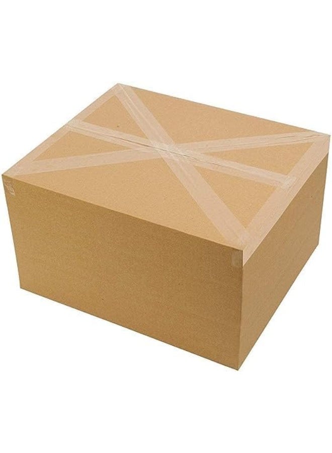 شريط تغليف شفاف لاصق قوي 2 بوصة × 100 ياردة شريط تغليف قوي ومتين لإغلاق صناديق الطرود وصناديق النقل والمنازل وأكياس البريد الكبيرة واللوازم المكتبية (عبوة من 6 قطع) - Image 4