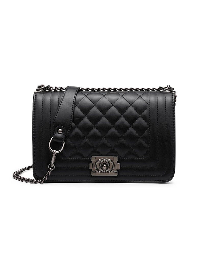 Women's Leather Bag Black Shoulder Bag Crossbody Bag - Image 3