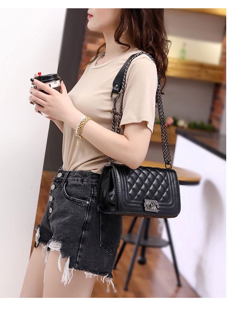 Women's Leather Bag Black Shoulder Bag Crossbody Bag - Image 2
