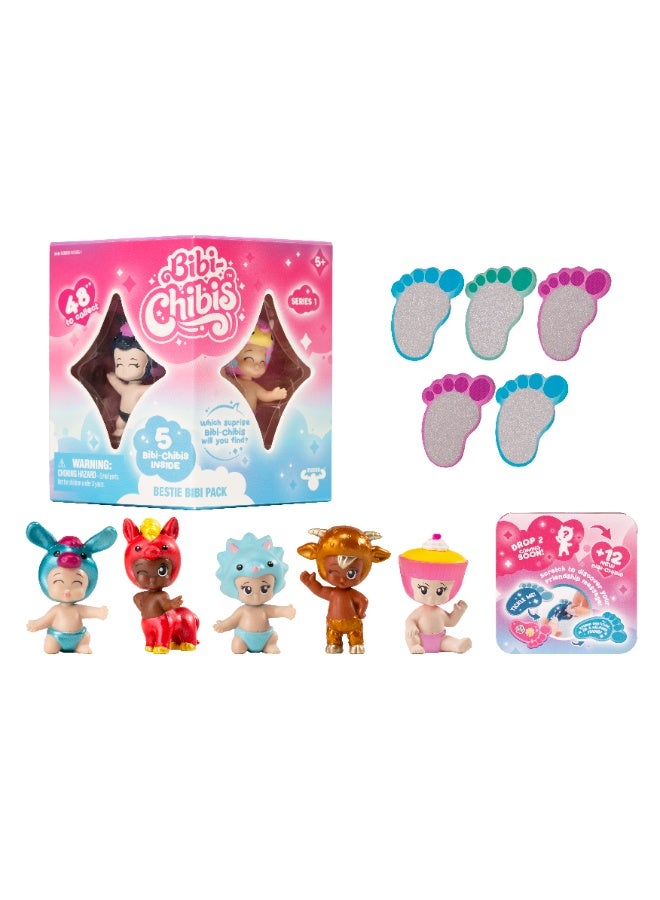 Moose Toys مجموعة شخصيات بيبي-شيبى القابلة للجمع 5 قطع، عبوة مفاجأة، قطعة واحدة متنوعة (قد يختلف النمط واللون) كل واحدة تباع بشكل منفصل، شخصية طفل لطيفة | شخصية مفاجأة | شخصية غامضة | هدية للأطفال وجامعي التحف! - Image 1