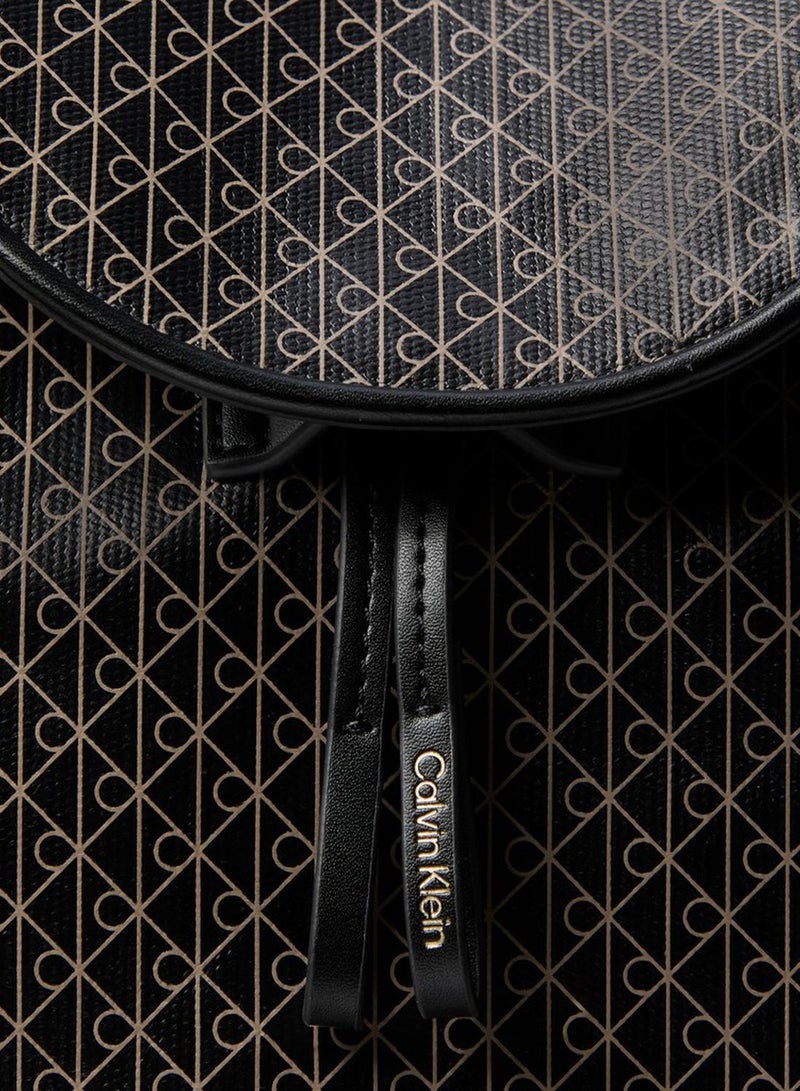 CALVIN KLEIN Allover Emblem Logo Mini Backpack - Image 4