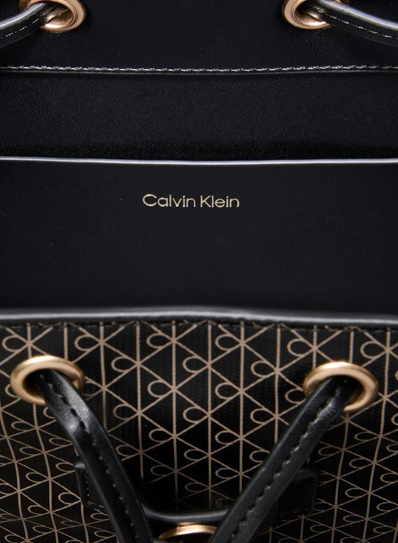 CALVIN KLEIN Allover Emblem Logo Mini Backpack - Image 3
