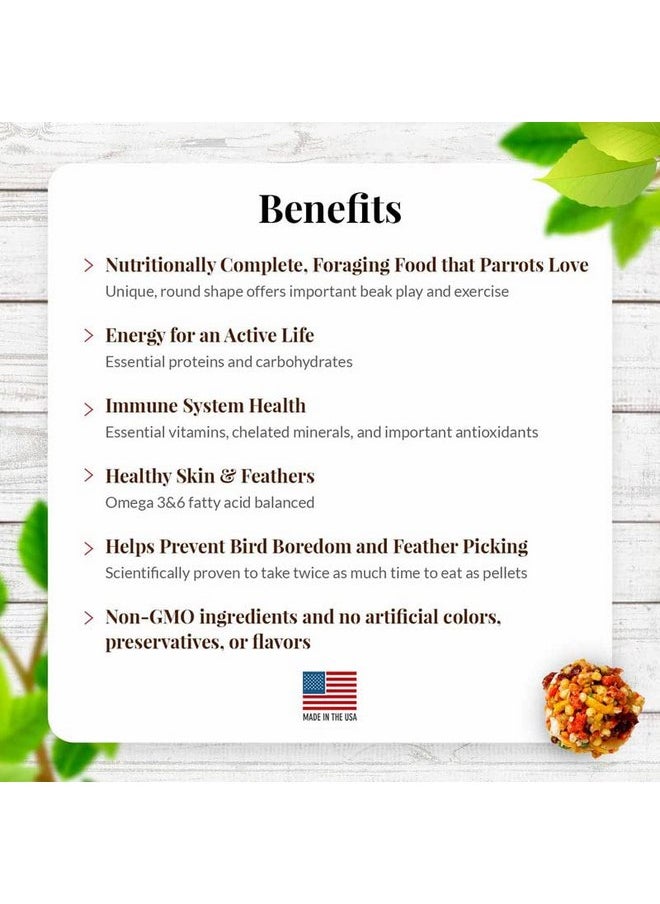 لافيبيرز طعام الطيور الأليفة Nutri-Berries Sunny Orchard من LAFEBER'S، مصنوع من مكونات غير معدلة وراثيًا ومناسبة للبشر، للببغاوات (عبوة من قطعتين، 10 أونصة)  - Image 2