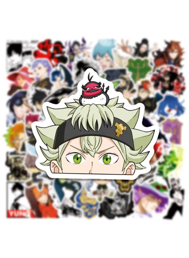 NIBEMINENT 50 Pcs Black Five-Leaf Clover Deco Kit Waterproof Stickers, High Definition Printing Bright Colors, Suitable for Laptop Skateboard Luggage Water Bottle Guitar DIY - Image 3