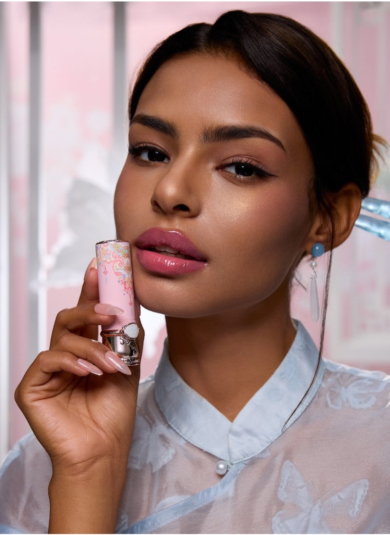 Flower Knows Butterfly Cloud Collar Collection Glossy Lipstick Non-sticky Highly Pigmented Long-lasting Hydration Shiny Lipgloss - C04 Peachy Aqua  - Image 4