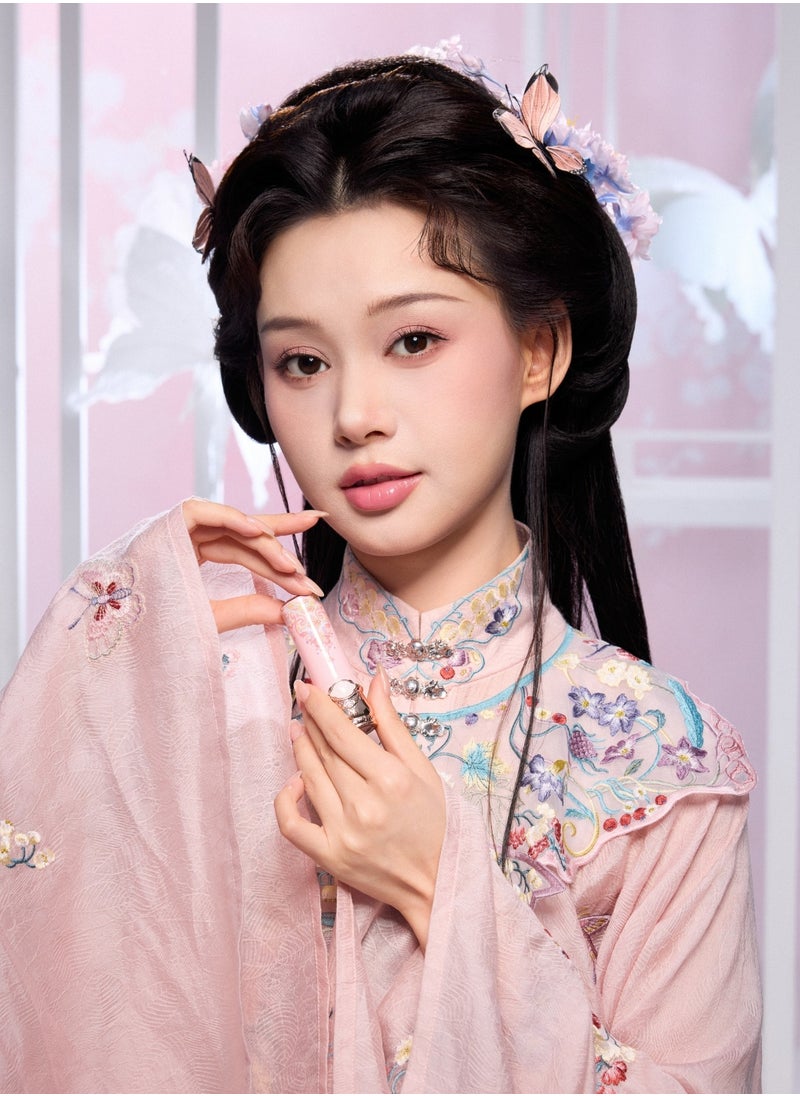Flower Knows - Butterfly Cloud Collar Collection Glossy Lipstick Non-sticky Highly Pigmented Long-lasting Hydration Shiny Lipgloss - C04 Peachy Aqua - Image 1