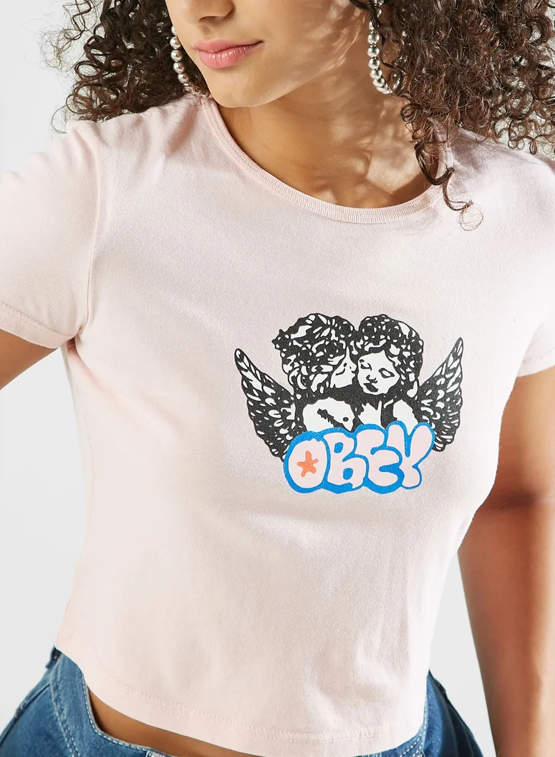 OBEY Cherub Cheek Kiss T-Shirt