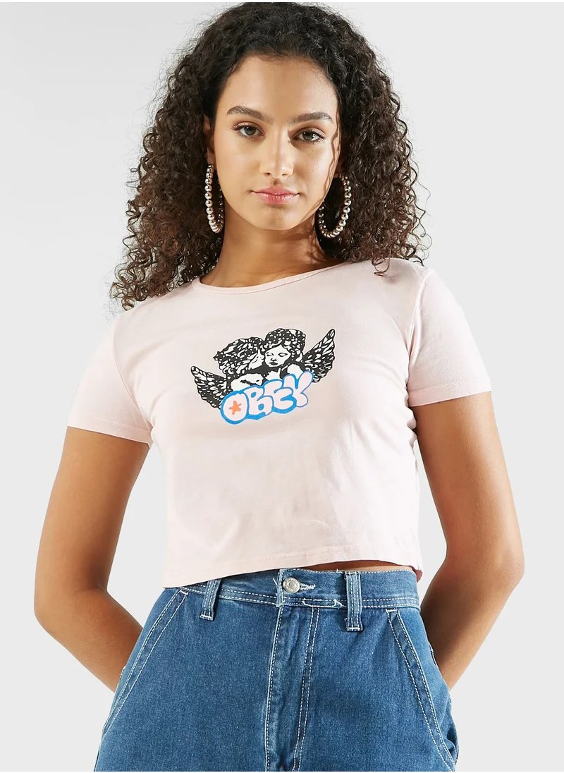 OBEY Cherub Cheek Kiss T-Shirt