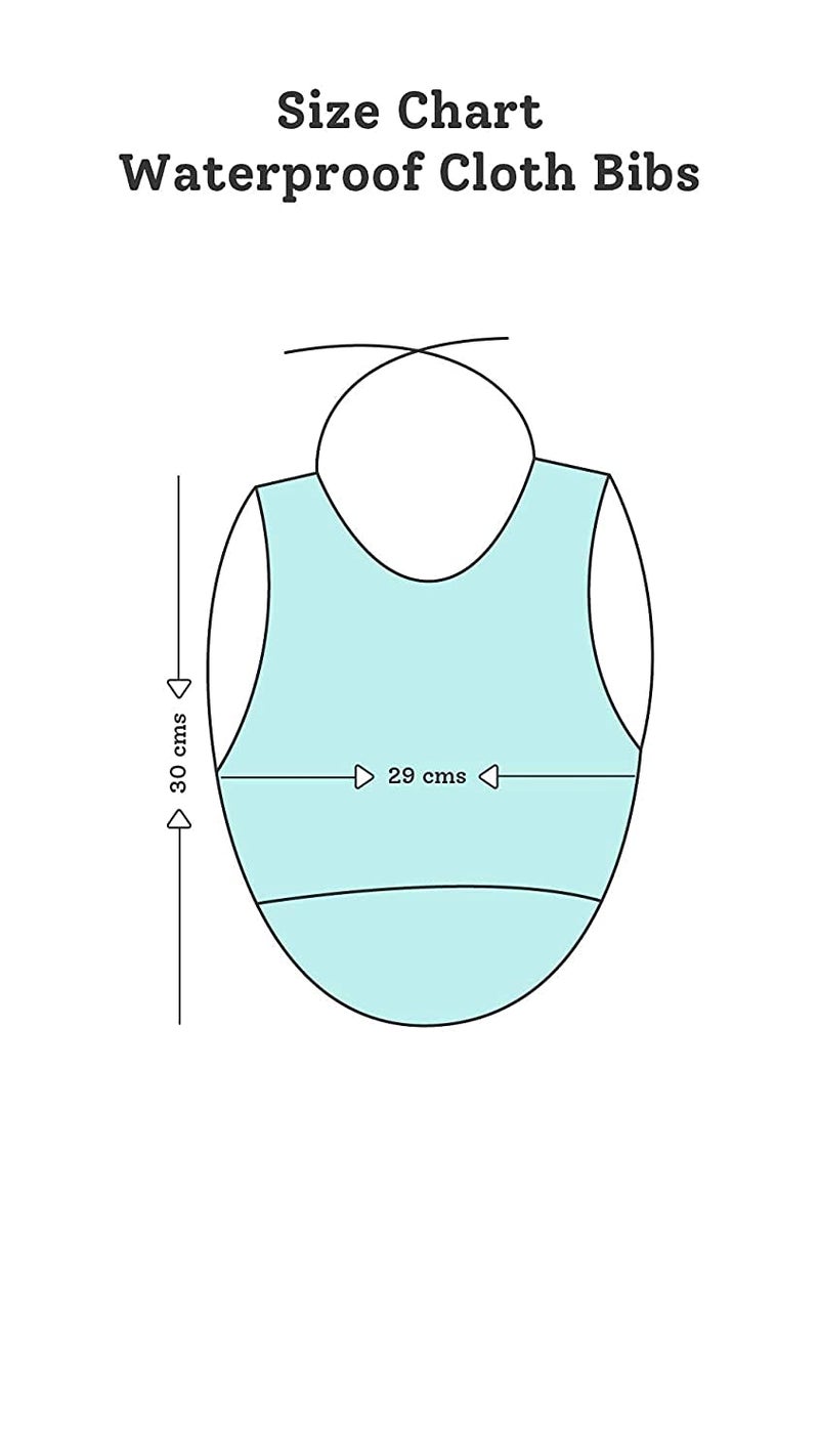 superbottoms WaterProof Apron Style Reversible Bib for babies with crumb catcher(Ikat Chevron+Periwinkle Print) - Image 3