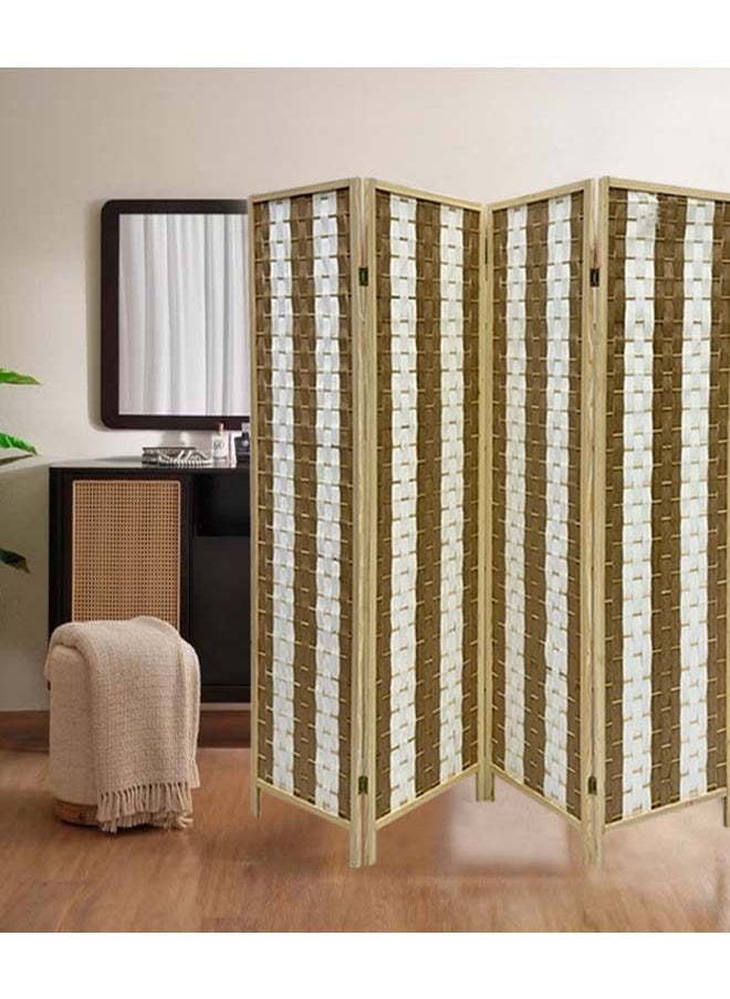 Living - Room Divider 4 Panel Room Partition, Foldable Freestanding - Image 1