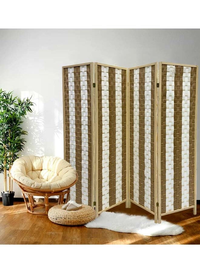 Living - Room Divider 4 Panel Room Partition, Foldable Freestanding - Image 1