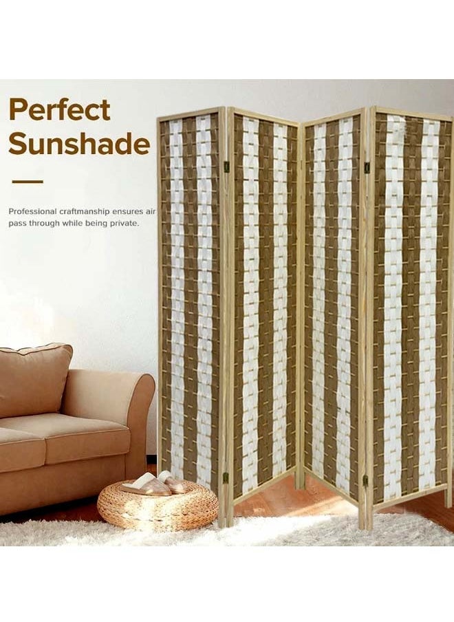 Living - Room Divider 4 Panel Room Partition, Foldable Freestanding - Image 1