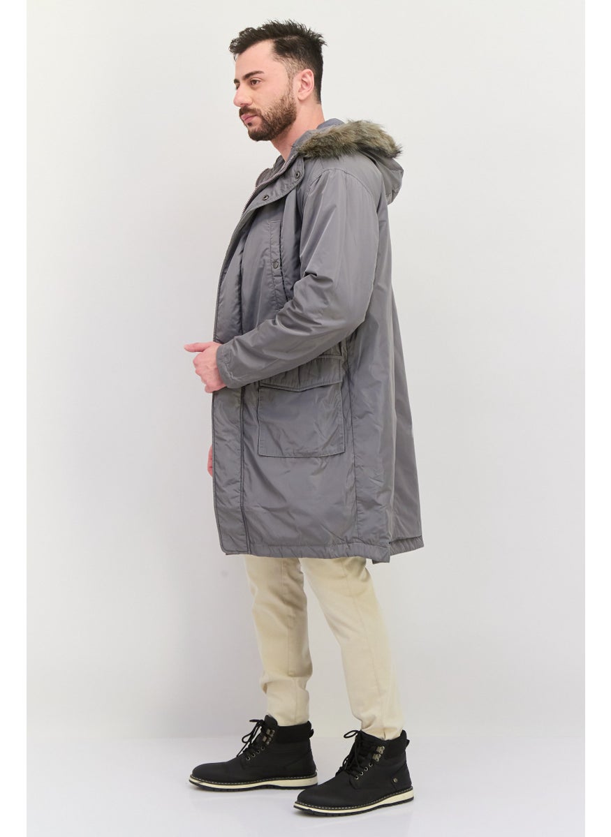 Asos Design - Men Plain Puffer jacket, Grey - Image 1
