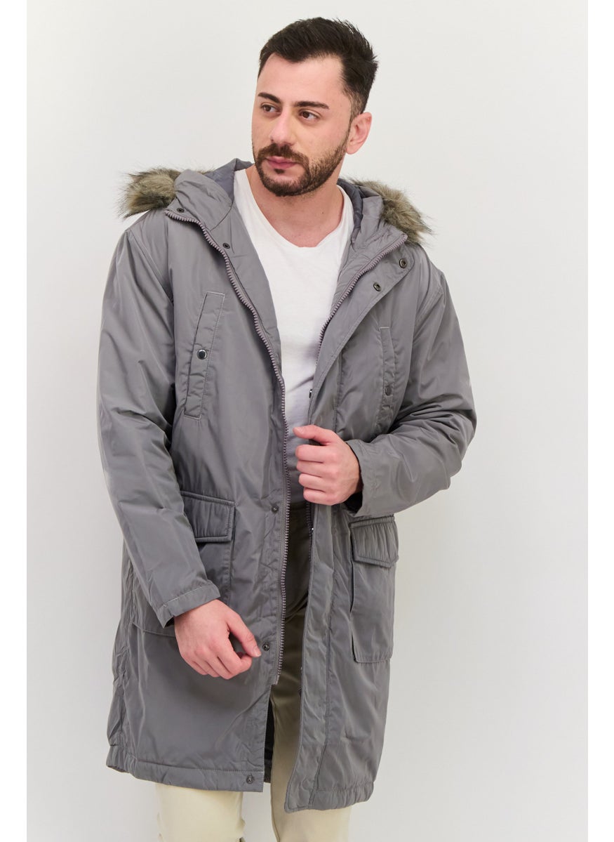 Asos Design - Men Plain Puffer jacket, Grey - Image 1
