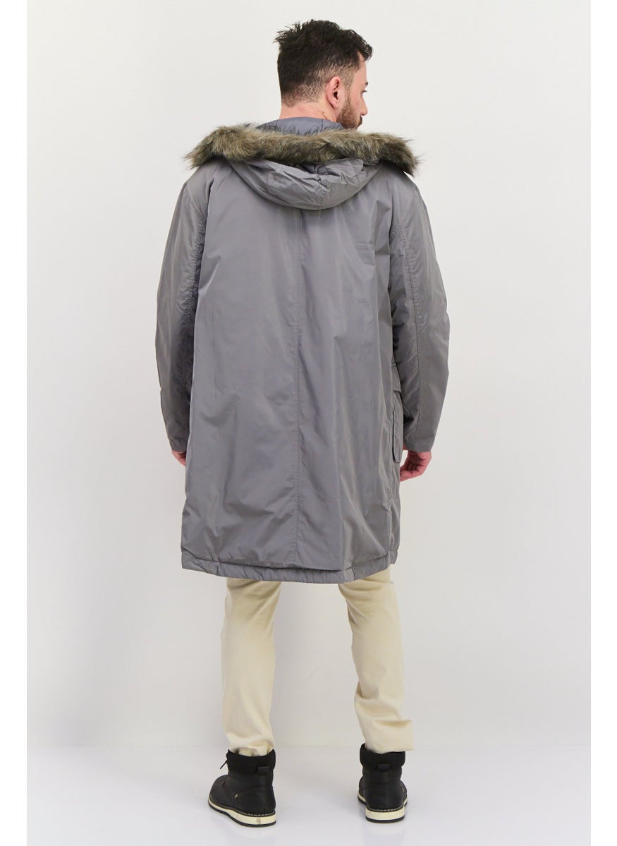 Asos Design - Men Plain Puffer jacket, Grey - Image 1