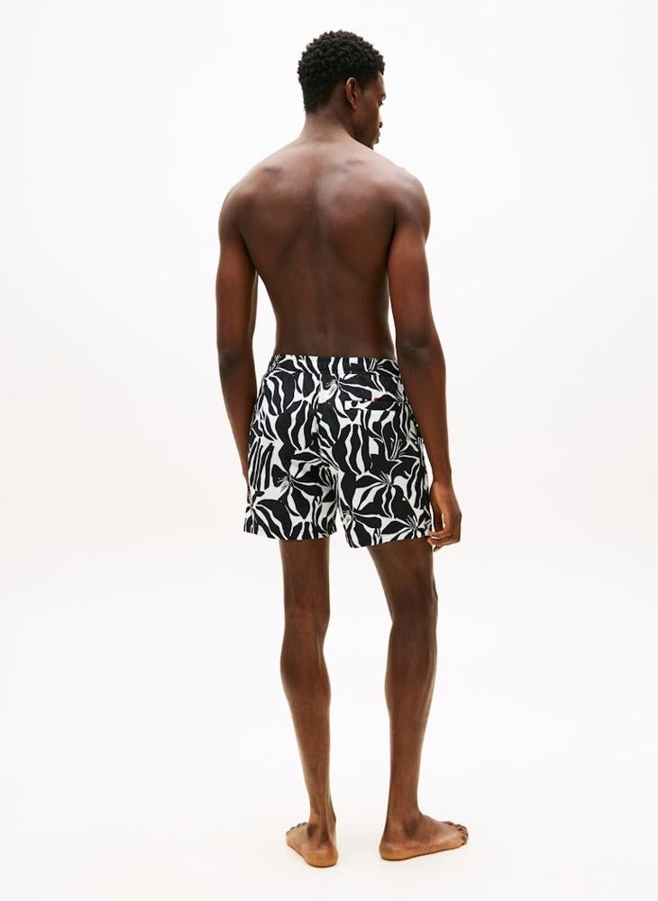 TOMMY HILFIGER Original Print Mid Length Swim Shorts - Image 2
