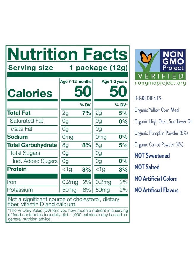 Little Bellies Organic Pumpkin Round-a-Bouts Baby Snack (Pack of 18 x 0.42 oz Individual Packs) - Image 3