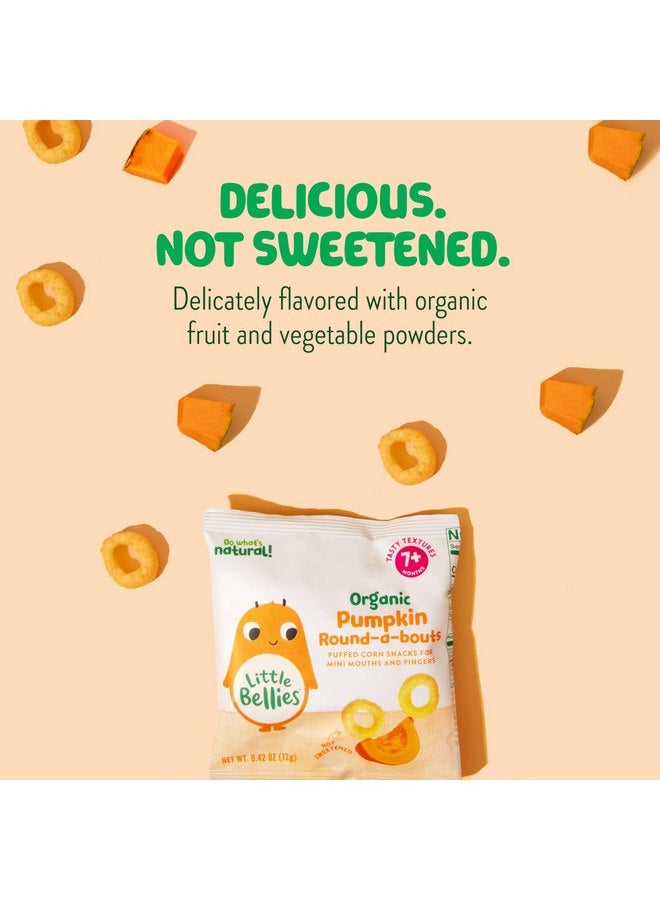 Little Bellies Organic Pumpkin Round-a-Bouts Baby Snack (Pack of 18 x 0.42 oz Individual Packs) - Image 5