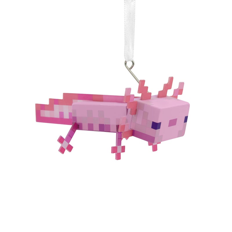 Hallmark Minecraft Axolotl Christmas Ornament  Plastic  HIPS - Image 1