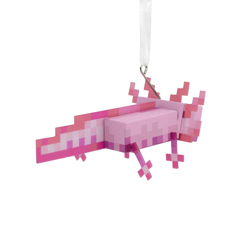 Hallmark Minecraft Axolotl Christmas Ornament  Plastic  HIPS - Image 2
